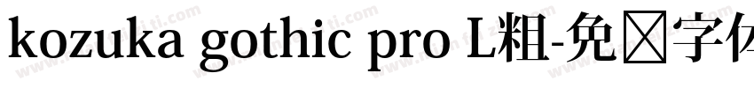 kozuka gothic pro L粗字体转换